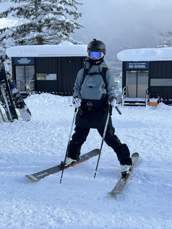 學員於二世谷雪場練習雙板